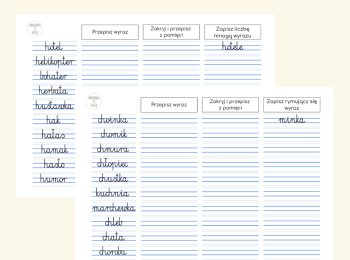 ORTOGRAFIA Z KLASĄ - WYRAZY Z Ó, U, Ż, RZ, H, CH NIEWYMIENNYM