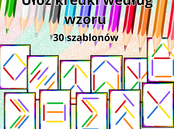 Ułóż według wzoru KREDKI