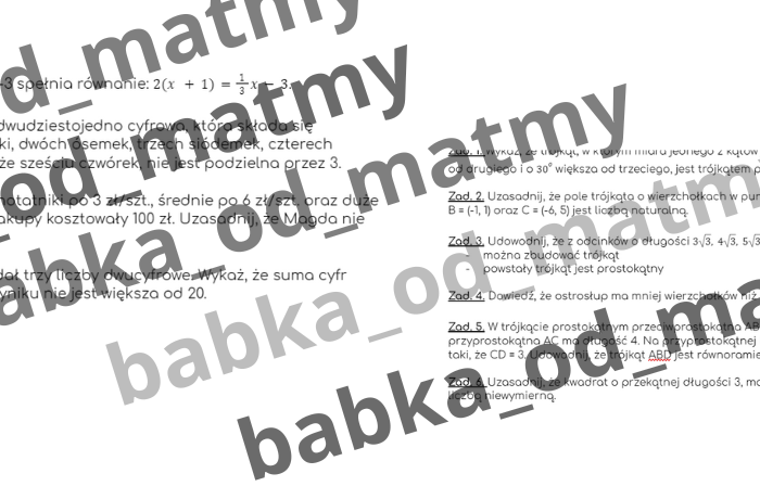 W 10 tygodni do E8 – E8 matematyka – Powtórki na MAXA (dział 10)