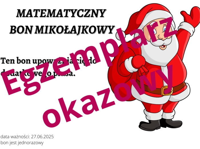 Matematyczny bon mikołajkowy 2024/2025