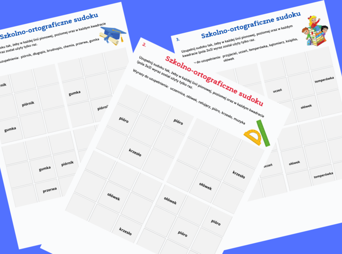 Szkolno - ortograficzne SUDOKU