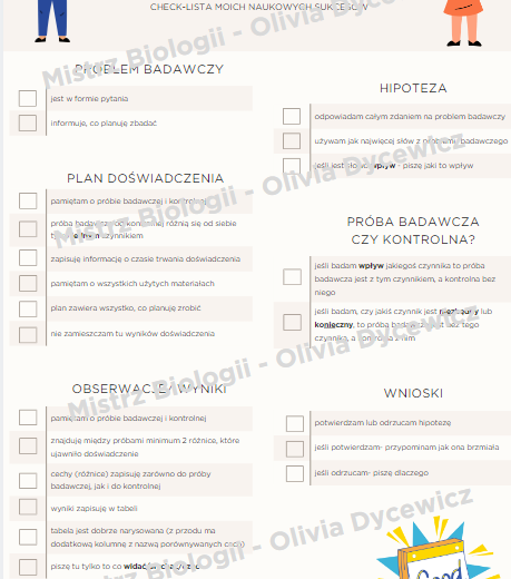 Check-lista z doświadczenia