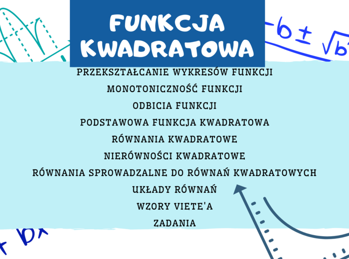 Notatka z funkcji kwadratowej - matematyka