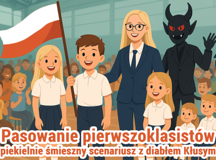 Piekielnie śmieszny scenariusz pasowania na ucznia.