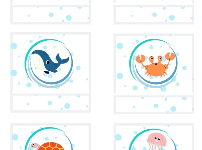 ZNACZKI PRZEDSZKOLNE. ZWIERZĘTA MORSKIE. CZĘŚĆ I.