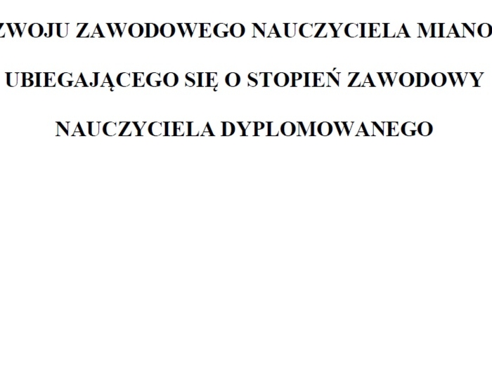 Przykładowy plan rozwoju zawodowego