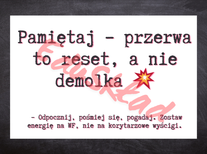 🛎️ Zasady bezpiecznej przerwy - materiał na gazetkę