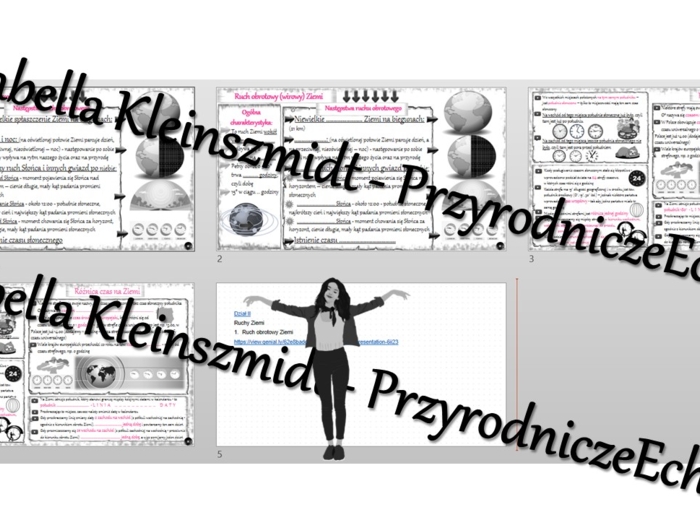 Minizestaw na temat „Ruch obrotowy Ziemi” – sketchnotka + karta pracy w power point + gratisowy link do prezentacji multimedialnej niekomercyjnej wykonanej w genial.ly do indywidualnego pobrania i użycia do celów niekomercyjnych. Geografia 6, „Ruchy Ziem