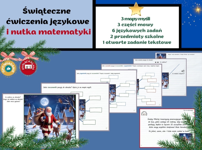 Świąteczne ćwiczenia językowe dla młodszych uczniów