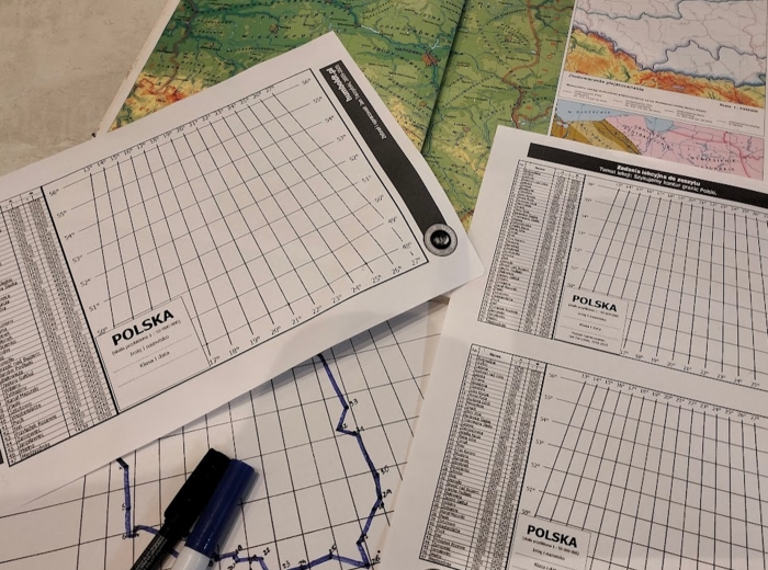 Wyznaczamy kontur granic Polski – karta pracy