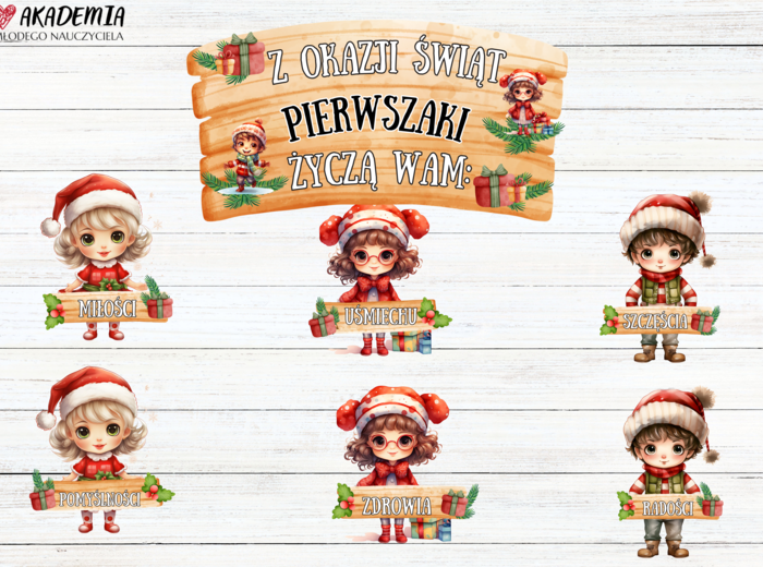 ŚWIĄTECZNE ŻYCZENIA - WERSJA PIERWSZAKI