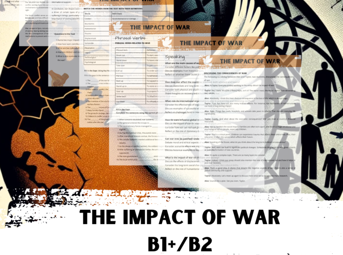 Karty Pracy Gotowa Lekcja The Impact of the War Poziom B1+/B2