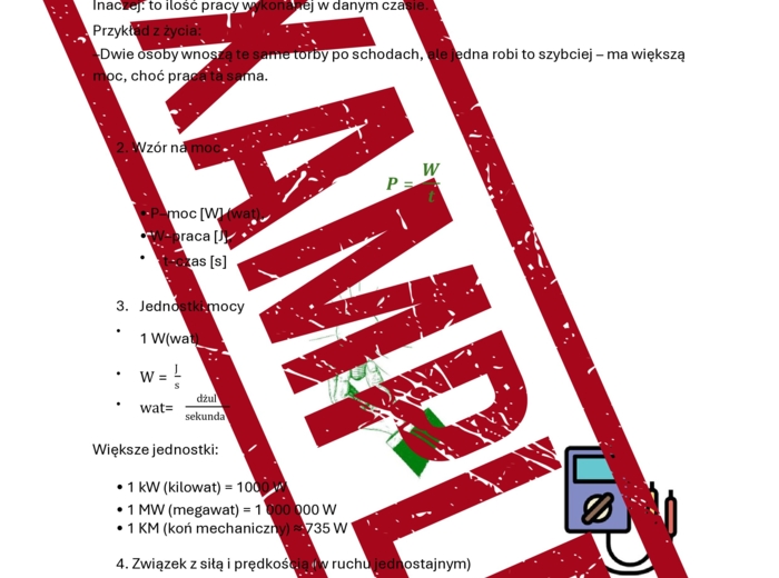 Notatka + zadania: Moc