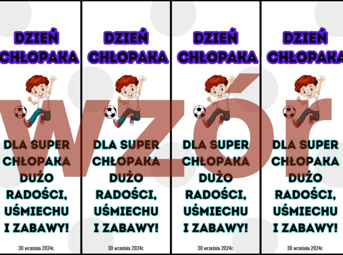Zakładki do książki Dzień Chłopaka