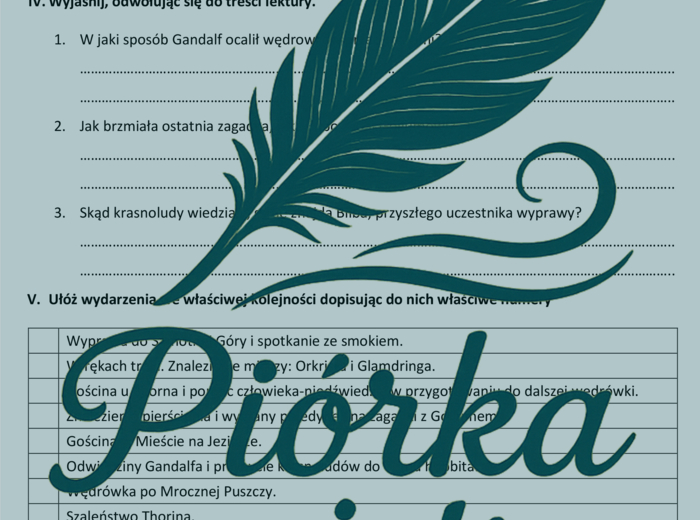 Test znajomości lektury - Hobbit