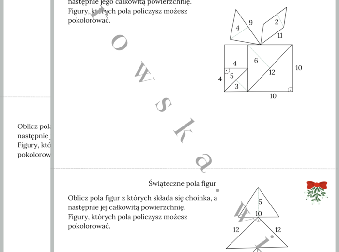 Świąteczne pola figur
