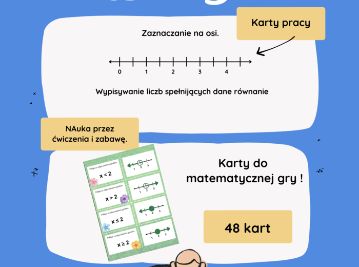✨📘 Nierówności – gra matematyczna 📘✨
