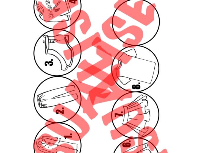 Clothes Ubrania wklejka pralka czarno biała