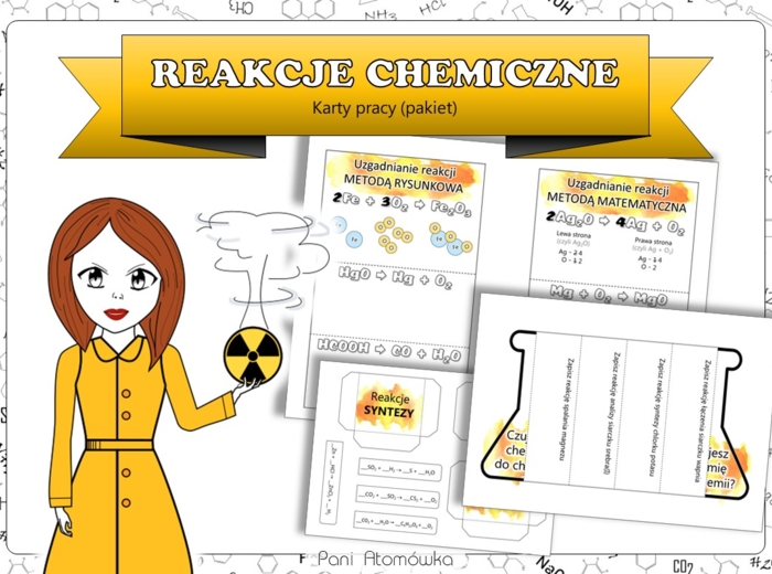 Klasa 7 Chemia - Reakcje chemiczne (Karty pracy. Zestaw)