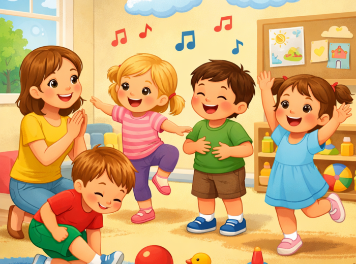 Wesoła piosenka ruchowa dla dzieci – MP3 Gimnastyka  Zabawa  Przedszkole