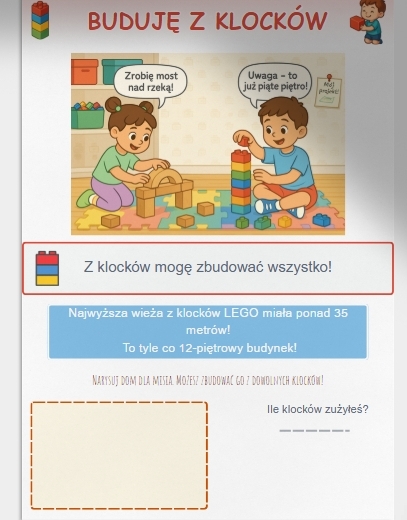 Karty obrazkowe – „Co robić, gdy pada deszcz?” (puzzle, układanki, klocki, lepienie z plasteliny).
