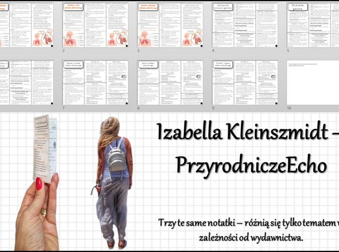 Zestaw książeczek/broszurek/notatek/sketchnotek/wklejek/ściąg dla ucznia/przypomnień dla nauczyciela - w pdf. – „Biologia 7 dział „Układ oddechowy”. Na podstawie wydawnictw: Nowa Era, WSiP, MAC.