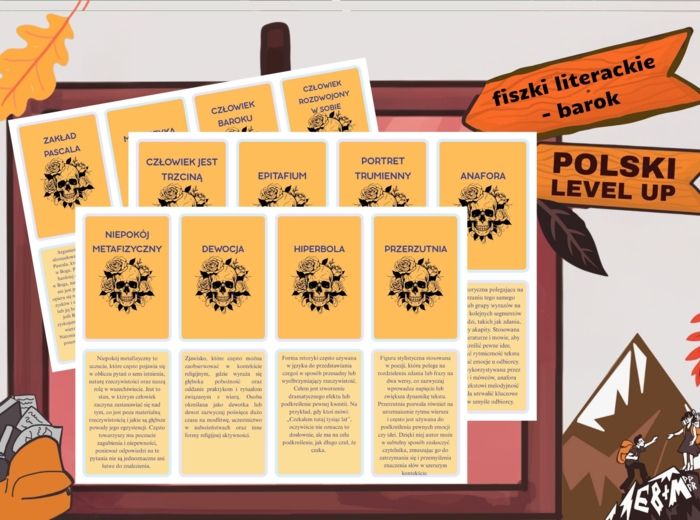 Fiszki literackie_barok_Polski Level Up