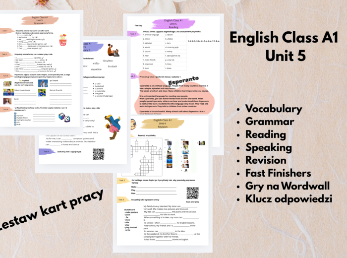 📙 English Class A1 - Unit 5 - ćwiczenia dodatkowe