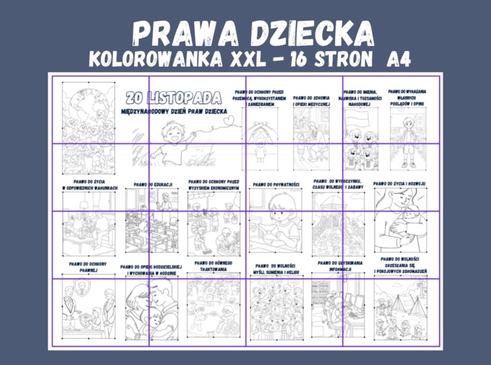 Dzień Praw Dziecka - Kolorowanka XXL
