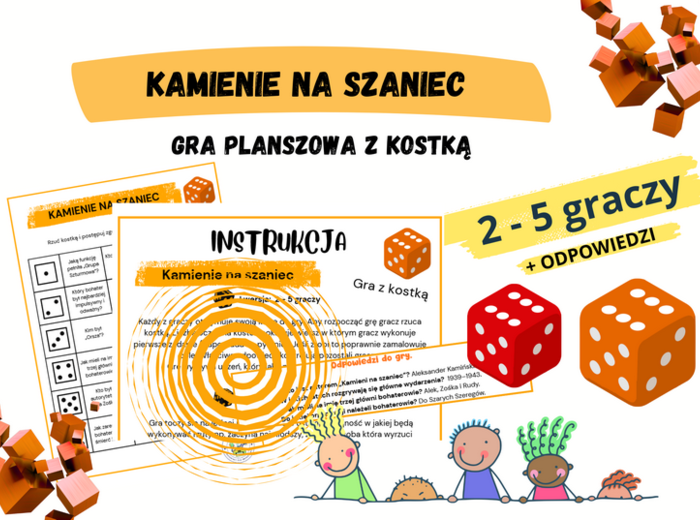 Kamienie na szaniec - gra planszowa z kostką