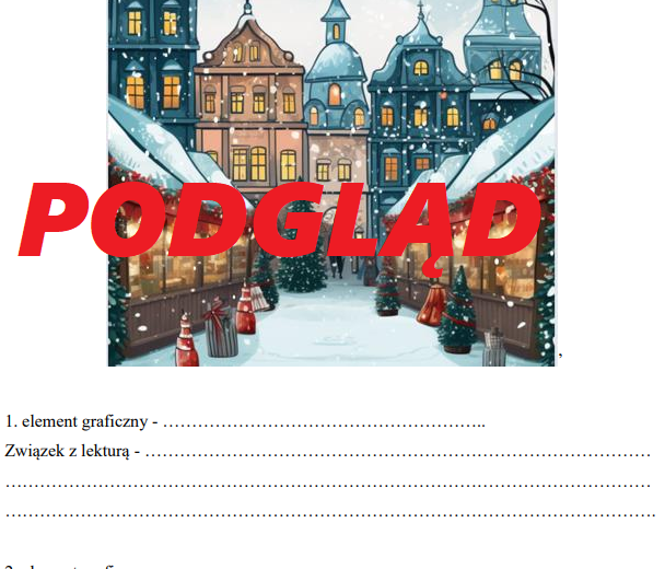 OPOWIEŚĆ WIGILIJNA sprawdzian podsumowujący, praca klasowa, egzamin ósmoklasisty