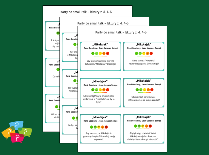 MIKOŁAJEK - Karty do SMALL TALK - lektury - gra