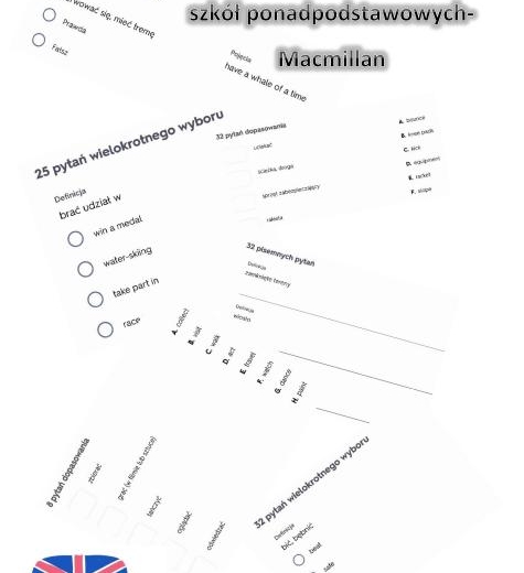 Repetytorium – Podręcznik do szkół ponadpodstawowych (Macmillan) – Unit 9 – testy