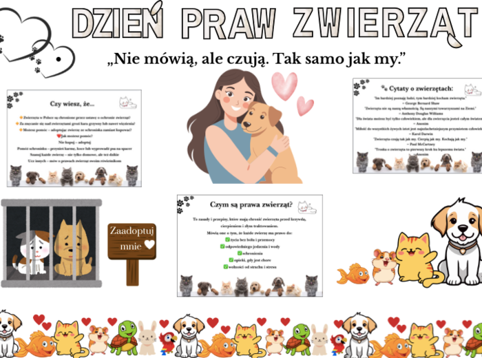 🐾 Dzień Praw Zwierząt – gotowa gazetka edukacyjna A4 (50 stron do druku!) 🐾 Ta gazetka to strzał w dziesiątkę na szkolne obchody Dnia Praw Zwierząt! 💛