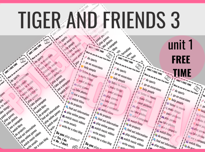 Tiger and Friends 3 unit 1 - zakładki do książki