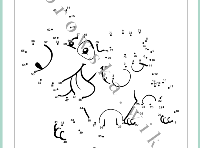 Połącz kropki - liczby