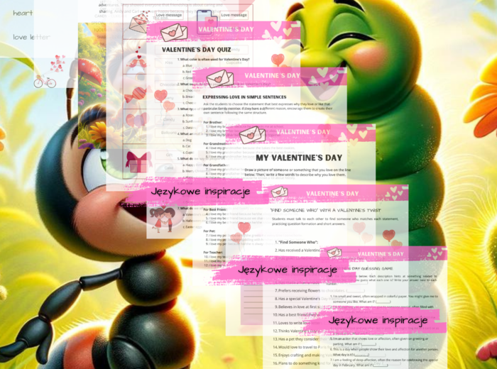 Zestaw VALENTINE'S DAY A1+A2/B1 Walentynki Gotowa Lekcja