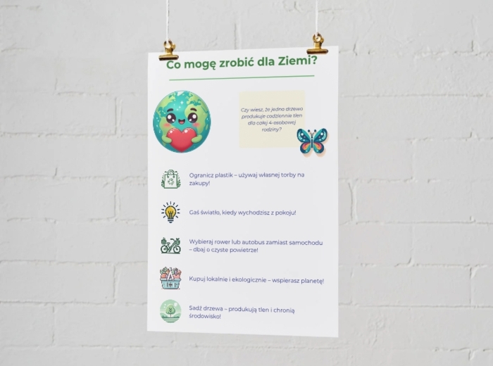 Infografiki. Jak oszczędzać wodę? Jakie odpady podlegają recyklingowi? Co można zrobić dla Ziemi?