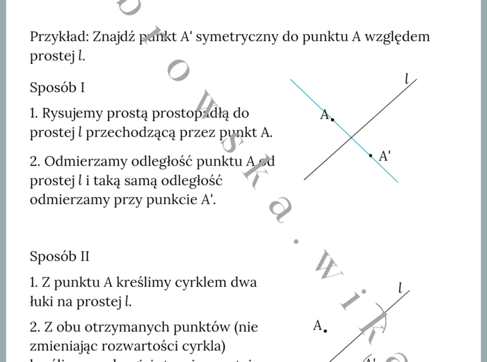 Symetria względem prostej - notatka