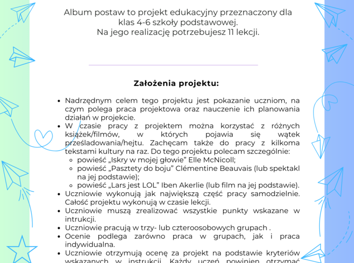 Projekt: Album postaw