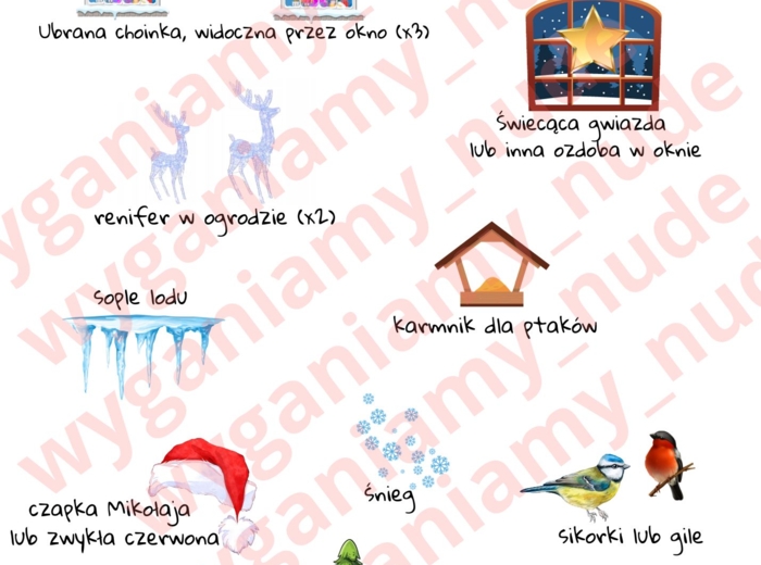 Świąteczna karta poszukiwań (zima)