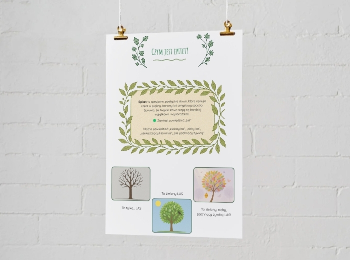 Plakat klasowy – „Nasze epitety do lasu”