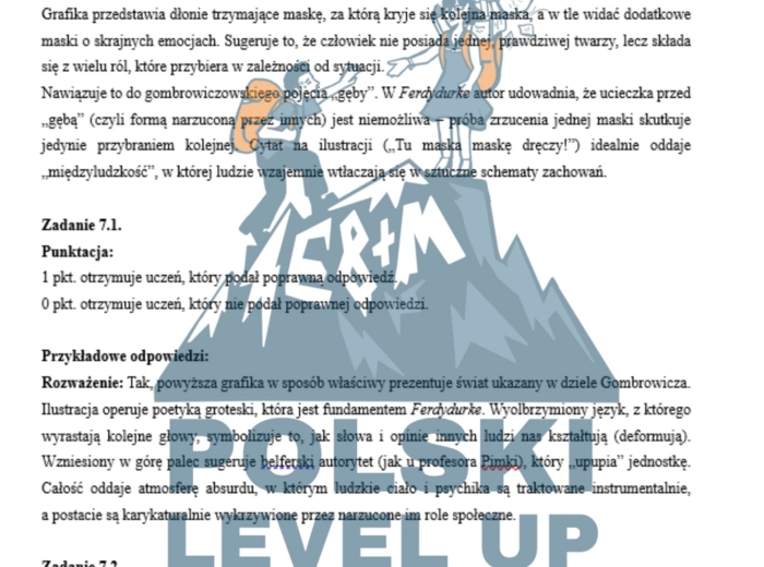 Test ikonograficzny (10 zadań z kluczem odpowiedzi)_Ferdydurke_Polski Level Up