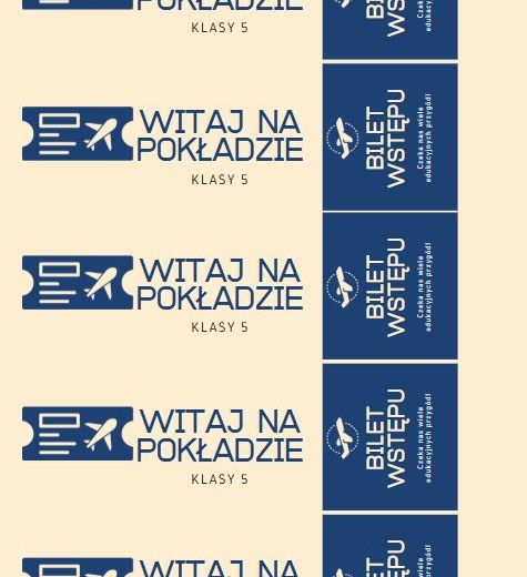 Bilet Wstępu do Klasy 5