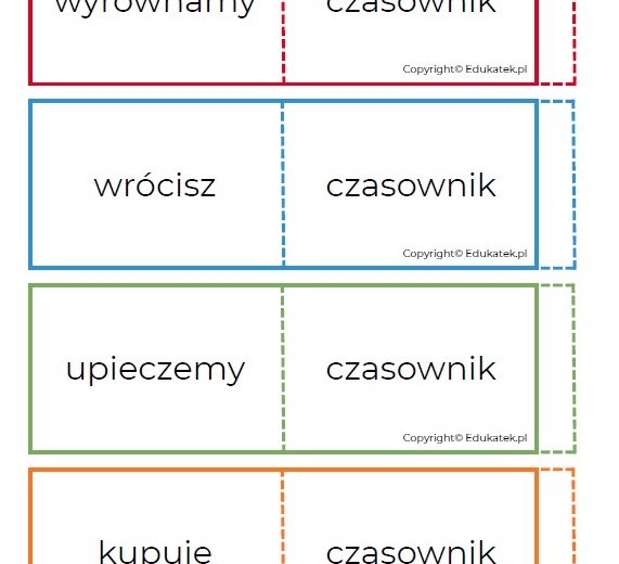 Fiszki - części mowy