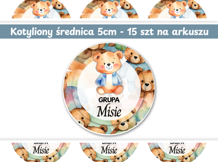 Zestawy grafik do własnego wydruku dla grup przedszkolnych GRUPA MISIE