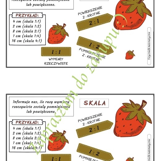 Skala - wklejka do zeszytu.