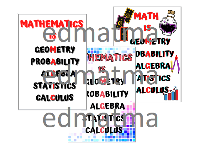Plakat - Mathematics is magic, trzy wersje