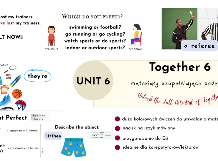 Together 6, unit 6, dodatkowe materiały, No-Prep, Present Perfect
