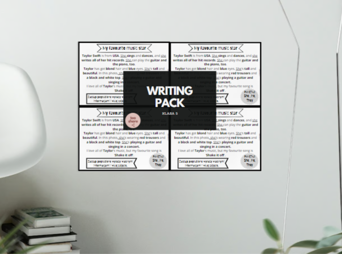 Writing Pack - wklejki dla klas 5